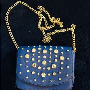 Elegant Blue Studded Women's Bag